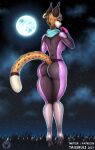  1girl 2020s 2021 alluring anthro ass bodysuit boots clothed earring lynx miyu_lynx nintendo star_fox star_fox_2 tail tailsrulz vulpine_studios 