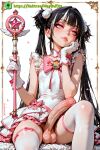  1boy ai_generated balls dress femboy magical_girl meybekity otoko_no_ko penis trap yaoi 