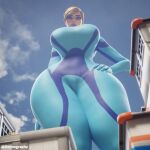 1girl 1girls 3d 3d_(artwork) 3d_art 3d_artwork 3d_model art big_breasts big_breasts blonde blonde-haired_female blonde_hair blue_eyes breasts city clothed clothed_female commission digital_art digital_artwork_(media) digital_media digital_media_(artwork) doonography female_focus female_only giant_female giantess light-skinned_female light_skin looking_at_viewer looking_down looking_down_at_viewer looming looming_over metroid nintendo samus_aran skin_tight skin_tight_suit standing tagme thick_thighs thighs tight_clothing ych