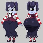 1girl ai_generated ass big_ass breasts fundoshilover101 huge_ass skullgirls squigly_(skullgirls)