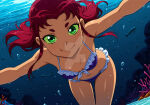  1girl ai_generated dc_comics female koriand'r solo starfire tagme teen_titans thebear0001 underwater warner_brothers 