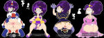 2d 2d_(artwork) asking_for_it ass ass bottomless braid braided_hair clothing color come_hither doll dress dress_lift frilly_panties gown illustration inviting jester lily_lovebraids long_hair looking_at_viewer looking_back no_panties oddrich official_alternate_costume panties poppy_playtime presenting_hindquarters purple_hair smile spread_anus spread_legs swimsuit toy
