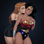  2_girls alternate_costume amazon angry annoyed annoyed_expression arm_at_side arms_at_sides bangs bare_arms bare_legs bare_shoulders behind_another big_breasts black_background black_dress black_gloves black_hair blue_eyes blue_leotard bracer breasts brown_hair cleavage clenched_teeth closed_eyes collarbone contrapposto couple dc_comics dcau diana_prince dress duo elbow_gloves female/female female_only femdom femsub from_behind_position gloves gold_jewelry half-closed_eyes hand_on_chest hand_up heroine highleg highleg_leotard hugging hugging_from_behind jewelry justice_league justice_league_unlimited kissing kissing_neck leaning leaning_forward legs legs_together leotard lezdom lezsub light_brown_hair lips lipstick long_hair looking_at_another looking_at_viewer love makeup medium_breasts mercy_graves mercy_graves_(justice_league) multicolored_clothes multicolored_leotard multiple_females multiple_girls neck neck_kiss open_mouth parted_bangs red_leotard red_lipstick resisting resisting_pleasure round_teeth sghero1234 sghero1234_(artist) short_dress silver_bracer silver_jewelry standing star star_(symbol) star_print straight_hair strapless strapless_dress strapless_leotard superhero_costume superheroine superman:_the_animated_series superman_(series) surprised teeth themysciran thick_thighs thighs tiara tube_dress two-tone_leotard villainess wonder_woman wonder_woman_(dcau) wonder_woman_(series) yuri 
