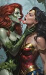  2_girls amazon arm_at_side armlet bangs bare_arms bare_shoulders batman_(series) black_hair blue_leotard bracer breasts chin_lick cleavage closed_eyes collarbone couple day dc_comics detached_collar diana_prince duo elbow_gloves female/female female_moaning female_only femdom femsub fog foggy foggy_background forest gloves gold_armlet gold_bracer gold_jewelry green_detached_collar green_gloves green_leotard green_skin half-closed_eyes hand_up head_back heroine imminent_kiss jewelry justice_league justice_league_unlimited leaf leaf_clothing leaves leotard lezdom lezsub licking licking_chin lips lipstick long_hair long_tongue looking_at_another love makeup medium_breasts moaning moaning_in_pleasure multicolored_clothes multicolored_leotard multiple_girls mutual_yuri nature naughty_face neck neck_grab open_mouth outside pamela_isley parted_bangs pink_lipstick plant_girl poison_ivy purple_lipstick red_hair red_leotard red_lipstick romantic romantic_couple round_teeth smile standing star star_(symbol) star_print straight_hair strapless strapless_leotard superhero_costume superheroine supervillainess teeth themysciran tiara tongue tongue_out tree two-tone_leotard upper_teeth upper_teeth_only villainess wavy_hair wonder_woman wonder_woman_(series) yuri 