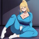 1girl ai_generated ass big_ass big_breasts breasts fundoshi fundoshilover101 huge_ass metroid nintendo samus_aran tabi_socks