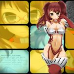 1girl atlus boots breasts brown_eyes choker cleavage cosplay earrings elbow_gloves glasses gloves high-cut_armor highcut_armor jewelry kirijou_mitsuru kirijou_mitsuru_(cosplay) kujikawa_rise mizuno_kakeru navel persona persona_3 persona_4 red_hair redhead solo takeba_yukari takeba_yukari_(cosplay) thigh-highs thigh_boots thigh_high_boots thighhighs twintails zoom_layer