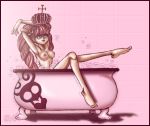 bathing breasts coralsnake crown long_hair one_piece perona pink_eyes pink_hair