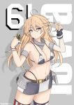  bananamaru battleship bikini bikini_top bracelets breasts gloves iowa_(kantai_collection) kantai_collection legwear skirt yellow_hair 