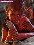 1girl 3d 3d_(artwork) 3d_art 3d_artwork 3d_background 3d_model anonymous_male art artist_name asymmetrical_hair baldur's_gate baldur's_gate_3 barbarian big_penis bigger_female black_hair blurred_background body_scars broken_horn burn_scar caption claws comic comic_page detailed_background dialogue digital_art digital_artwork_(media) digital_media digital_media_(artwork) dungeons_and_dragons english english_dialogue english_text fangs fit_female fit_male glowing_eyes godwin grinning handjob holding_penis horns in_water karlach larian_studios leaking_precum long_nails looking_at_viewer male neroxliv nude nude_female nude_male nudogram nudogram_link penis pointy_ears pov pov_eye_contact precum precum_drip precum_on_penis pubic_hair qr_code red_hair red_skin scar scarred side_shave stroking_penis subtitled tagme tail talking_to_viewer tattoo tattoos text tiefling tiefling_girl two-handed_handjob veiny_penis water watermark white_text yellow_eyes