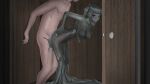 1boy 1girl black_skin closet closet_sex creampie cum cum_in_pussy drain_mansion energy_drain femdom ghost ghost_girl purple_eyes reverse_rape see_through succubus