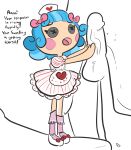  2d 2d_(artwork) 2d_art 2d_artwork 2d_background accessory animate_inanimate anon art balls bitty_buttons blue_hair blush blush_stickers button_eyes clothing digital_art digital_artwork_(media) digital_media digital_media_(artwork) doll dress duo english_text faceless_male female footwear genitals hair hair_accessory hair_ribbon hairbow hand_on_penis hat headgear headwear hi_res hires human lalaloopsy larger_male male male/female mammal mga_entertainment monochrome_characters mt_(artist) nsfw nurse nurse_clothing open_mouth penis plushophilia r34 ribbons rosy_bumps_&rsquo;n&rsquo;_bruises rule34 rule_34 shoes simple_background size_difference smaller_female tagme text white_background 