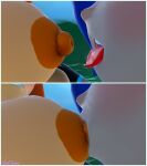2girls blender blender_eevee comic_panel female glitch_productions good_saucer imminent_breast_sucking in_heat meggy_spletzer render smg4 sucking_breasts sucking_nipple tagme tari_(smg4) tongue_out twitter_link twitter_username underwater youtube yuri