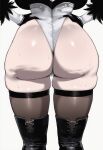  1girl ai_generated ass ass_focus big_ass booty breasts dumptruck_ass frills gloves gyat hand_on_hip heel_boots huge_ass leotard nier:_automata simple_background stockings sweat sweat_on_ass sweatdrop thick_ass thick_thighs thigh_gap thigh_high_boots thighs truck-kun_art wide_hips yorha_2b 