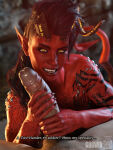 1girl 3d 3d_(artwork) 3d_art 3d_artwork 3d_background 3d_model anonymous_male art artist_name asymmetrical_hair baldur's_gate baldur's_gate_3 barbarian big_penis bigger_female black_hair blurred_background body_scars broken_horn burn_scar caption claws comic comic_page detailed_background dialogue digital_art digital_artwork_(media) digital_media digital_media_(artwork) dungeons_and_dragons english english_dialogue english_text fangs fit_female fit_male glowing_eyes godwin grinning handjob holding_penis horns in_water karlach larian_studios leaking_precum long_nails looking_at_viewer male neroxliv nude nude_female nude_male penis pointy_ears pov pov_eye_contact precum precum_drip precum_on_penis pubic_hair qr_code red_hair red_skin reddit_link scar scarred side_shave stroking_penis subtitled tagme tail talking_to_viewer tattoo tattoos text tiefling tiefling_girl two-handed_handjob veiny_penis water watermark white_text yellow_eyes