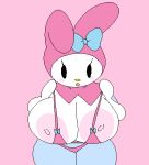  1girl animated animated_gif anthro areola areolae big_areola big_breasts big_nipples bikini blush bounce bouncing_breasts bowtie breasts bunny bunny_ears bunny_girl cassettedream cleavage dream-cassette female female_only gif hood huge_areolae huge_breasts huge_nipples lagomorph large_breasts looking_down loop my_melody nipples onegai_my_melody open_mouth panties pink_background pink_bikini pink_hood pink_panties pink_thong ribbon sanrio thick_thighs thong white_fur wink winking 