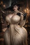 ai_generated alcina_dimitrescu black_hair claws earrings ilovtg lady_dimitrescu necklace resident_evil resident_evil_8:_village smirk stable_diffusion vampire voluptuous voluptuous_body voluptuous_female