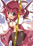 1girl breasts caution_tape female keep_out mystia_lorelei no_panties shirogane_(platinum) solo touhou