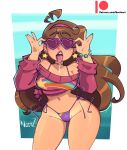  1girl 2d 2d_(artwork) 5_fingers :p accessory adjusting_eyewear adjusting_glasses adjusting_sunglasses aged_up ahe_gao ahegao ahoge antenna_hair aroused artist_name artist_signature ass ass_visible_through_thighs bare_legs bare_midriff bare_shoulders bare_thighs beauty_mark big_ass big_breasts big_thighs bikini bikini_bottom bikini_top blue_background blush blush_lines bodily_fluids bottom_heavy bottomwear bracelet braces breasts brown_hair brunette bubble_ass bubble_butt child_bearing_hips choker clothed clothed_female clothes clothing colored_nails covered_eyes cowboy_shot crop_top crop_top_sweater cropped_sweater curvaceous curvy curvy_female curvy_figure cute digital_drawing_(artwork) digital_media_(artwork) disney disney_channel disney_xd drooling earrings exposed_shoulders eyebrows eyebrows_raised eyes_covered eyewear facing_viewer fat_ass fat_butt female_only fit fit_female front_view gravity_falls hair_accessory hair_down headband headgear heart-shaped_sunglasses high_res hips horny horny_female huge_ass huge_breasts huge_thighs human large_ass large_butt large_thighs light-skinned_female light_skin lips lipstick long_hair looking_at_viewer mabel_pines midriff mole_on_thigh motion_lines nail_polish no_bra no_panties no_underwear noctz obscured_eyes open_mouth patreon patreon_logo patreon_url patreon_username pink_nails pinup pose posing purple-tinted_eyewear rainbow raised_eyebrows red_lips red_lipstick revealing_clothes saliva saliva_drip seductive seductive_look seductive_mouth simple_background skimpy skimpy_bikini skimpy_clothes slim_waist solo_female straight_hair string_bikini sunglasses sweater swimwear tan_body tan_line tan_skin teeth teeth_showing thick_thighs thighs thong tied_bikini tied_sweater tight_clothing tight_fit tinted_eyewear tongue tongue_out topwear upper_body very_long_hair voluptuous voluptuous_female watermark white_border white_female wide_hips 