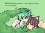  angry anon ass balls brown_hair cat_ears fellatio green_penis hand_on_another's_head lips looking_at_another male mr.sir_69 oral penis rule_34-tan rule_34_(booru) rule_34_comment self_upload site-tan sucking_balls sucking_testicles testicle xbooru xbooru-tan 