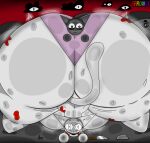  1boy 1girl anthro ass ass_jiggle ass_up big_ass big_breasts big_butt big_hips black_(sprunki) black_clouds blood blood_on_ass blood_on_body blood_on_leg bloody bottom_heavy breast_jiggle breasts butt cat eyes felid feline female gigantic_ass gray_(sprunki) grey_body grey_fur horror horror_(theme) huge_breasts hyper hyper_ass incredibox jaidencool jiggle jiggling_ass jiggling_breasts knife large_ass logo looking_at_viewer massive_ass nightmare_waifu panties pink_panties pink_underwear red_sky smile solo sprunki tail thick_thighs twerking underwear wenda_(sprunki) white_body white_fur wide_hips 