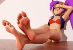 3d asagamyio blender feet foot_fetish legs_crossed legs_crossed_(sitting) shantae shantae_(character) soles sweaty sweaty_feet yoga yoga_mat