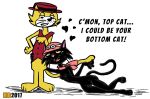 1girl begging cat fender_bender_500 hanna-barbera hentai_boy lucky_the_cat nude top_cat top_cat_(series)