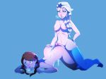 2girls anna_(frozen) areola ass big_ass big_breasts big_penis breasts cum cum_inside cum_on_ass disney doggy_position elsa female female_only frozen_(movie) futa_on_female futanari incest nipples nude penis sister_and_sister sisters spookiarts top-down_bottom-up yuri