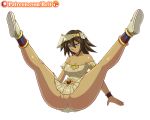  anus ass big_ass big_breasts breasts cleavage dark_skin female mana mana_(yugioh) mana_(yuu-gi-ou) nipples pussy reit see-through simple_background solo tease yu-gi-oh! yuu-gi-ou 