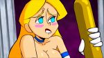  alice alice_in_wonderbra_(youtube) alice_in_wonderland animation blue_eyes bra cleavage gif gloves golden_dildo penis stroking yellow_hair youtube youtuber 