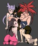  1_male 1boy 4_females 4girls all_fours ass double_fellatio erection fellatio female female_human female_human/male_pokemon fivesome flannery group_sex gym_leader hair hairless_pussy handjob heart heart-shaped_pupils human human/pokemon hypno imminent_sex interspecies kissing licking licking_penis light-skinned_female light_skin liza long_hair male/female multiple_girls multiple_humans nude oral penis penis_kiss pokemon pokemon_(game) pokemon_rse pussy red_eyes red_hair roxanne roxanne_(pokemon) sitting spread_legs symbol-shaped_pupils topless verymediocre winona 