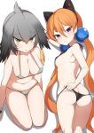 >:( :/ :o alisa_southerncross ass bikini bikini_pull black_bikini cleavage covered_nipples crossover eyebrows_visible_through_hair from_above grey_bikini grey_eyes grey_hair halterneck k_jin kemono_friends keroro_gunsou kneepits large_breasts long_hair looking_at_viewer looking_back micro_bikini multicolored_hair nipples parted_lips purple_eyes ribs seiza shoebill_(kemono_friends) side-tie_bikini silhouette sitting small_breasts swimsuit thigh_gap twintails very_long_hair viewed_from_above