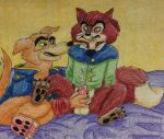  crossover disney don_karnage honest_john j._worthington_foulfellow male_only pinocchio puku83 talespin yaoi 