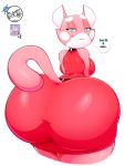  1girl 1girl anthro ass big_ass feline fur furry huge_ass mammal pink_fur shima_luan super_planet_dolan text walter_sache 