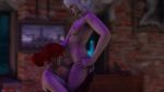 2girls 3d animated areolae ass_grab breasts chameleonhops ciri clothed_female_nude_female fellatio futa_with_female futanari irrumatio nipples oral penis red_hair the_witcher triss_merigold uncensored webm white_hair