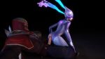  1boy 1girl 3d animated ass bodysuit buttjob clothed dry_humping grinding league_of_legends penis sitting sona source_filmmaker tin-sfm uncensored webm zed 