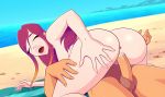 1boy 1girl anus ass beach closed_eyes cowgirl_position girl_on_top hand_on_ass male/female nude ocean outside roxy roxy_(winx_club) sex vaginal vaginal_penetration winx_club zfive