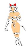  101_dalmatians alternate_species bare_shoulders breast brown_eyes catgirl dalmatian disney dog_collar domestic_dog female_abs female_focus female_only hip multicolored_fur multicolored_hair navel nekohybrid perdita spotted_fur thighs 