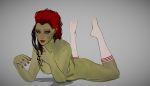 areola batman:_arkham_asylum batman:_arkham_city batman_(series) breasts dc dc_comics green_skin pamela_isley poison_ivy red_lips socks tube_socks