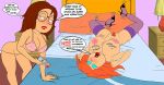 bra breasts croc_(artist) family_guy high_heels lois_griffin meg_griffin orgasm panties pubic_hair pussy stockings thighs