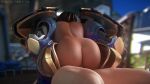 1boy 1girl 3d animated ass censored cowgirl_position fpsblyck overwatch penis pharah_(overwatch) sex uncensored webm