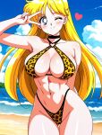  1girl accurate_art_style adult_swim alluring beach big_breasts bikini bishoujo_senshi_sailor_moon bishoujo_senshi_sailor_moon_r bishoujo_senshi_sailor_moon_r_the_movie bishoujo_senshi_sailor_moon_s bishoujo_senshi_sailor_moon_s_the_movie bishoujo_senshi_sailor_moon_supers bishoujo_senshi_sailor_moon_supers_the_movie blonde_hair blue_eyes cleavage minako_aino nightcore_(artist) ocean pin_up toei_animation toonami viz_media 