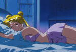  1girl adult_swim alluring bed bedroom bishoujo_senshi_sailor_moon bishoujo_senshi_sailor_moon_r bishoujo_senshi_sailor_moon_s bishoujo_senshi_sailor_moon_s_the_movie bishoujo_senshi_sailor_moon_supers bishoujo_senshi_sailor_moon_supers_the_movie blonde_hair bra closed_eyes on_bed shorts sleeping stray_pig_(artist) toei_animation toonami usagi_tsukino viz_media 