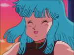 anime breasts close_up dragon_ball dragon_ball_z exercise gif jumping maron panning_down smile