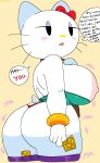  1girls 2d_(artwork) 2d_artwork anthro areola ass back back_view bag bare_shoulders big_ass big_breasts black_eyes blush blush_stickers bow bracelet breasts cassettedream cat_girl choker clothing condom condom_packet_strip condom_wrapper digital_media_(artwork) dream-cassette dress english_text exposed_breasts eyeliner eyeshadow felid feline felis female from_behind furry furry_female hair_bow half-closed_eyes hello_kitty hello_kitty_(character) hello_kitty_(series) highleg highleg_panties holding_condom hoshime huge_ass huge_breasts jewelry kitty_white leotard looking_back makeup nipple_slip nipples panties prostitution purse red_bow ribbon sanrio stockings strapless strapless_leotard tail text thick_thighs thong underwear wardrobe_malfunction whiskers white_fur 
