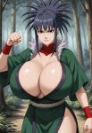 ai_generated breast_expansion gigantic_breasts guren naruto_shippuden ponytail self_upload smirk stable_diffusion 