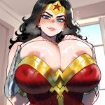 1boy1girl 1girl ai_generated curvy curvy_female curvy_figure dc_comics long_hair superhero_costume superheroine wonder_woman