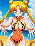  1girl accurate_art_style adult_swim alluring beach big_breasts bikini bishoujo_senshi_sailor_moon bishoujo_senshi_sailor_moon_r bishoujo_senshi_sailor_moon_r_the_movie bishoujo_senshi_sailor_moon_s bishoujo_senshi_sailor_moon_s_the_movie bishoujo_senshi_sailor_moon_supers bishoujo_senshi_sailor_moon_supers_the_movie blonde_hair blue_eyes cleavage minako_aino nightcore_(artist) ocean pin_up toei_animation toonami viz_media 