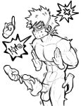 1boy 2026 abs angry arms_behind_back bakugou_katsuki boku_no_hero_academia bound drawfag drawthread_request fondling forced_handjob gagged katsuki_bakugo monochrome my_hero_academia non-consensual plain_background precum sketch spiky_hair