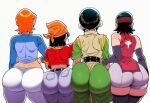 4girls ai_generated ass ass_focus avatar:_the_last_airbender back_view ben_10 big_ass black_hair boruto:_naruto_next_generations bubble_butt cartoon_network clothed clothed_female comparing_asses crossover dat_ass dragon_ball eastern_and_western_character fat_ass fat_butt female_focus female_only gwen_tennyson mullon multiple_girls naruto nickelodeon pan_(dragon_ball_gt) pants presenting_ass sarada_uchiha short_hair thick_ass thick_thighs toph_bei_fong