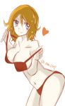 big_breasts blonde_hair brown_eyes cleavage creatures_(company) game_freak heart humans_of_pokemon leaning_forward light-skinned_female nintendo nipple_slip pokemon pokemon_(anime) pokemon_(game) pokemon_xy porkyman r_rean_0547 rean_0547 red_bra red_panties serena_(pokemon) smile twitter twitter_username